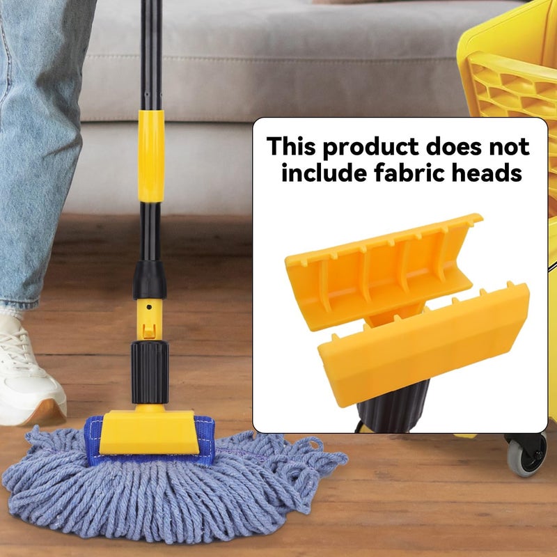 BeiLan Mop Handle Commercial Heavy Duty - 57 Inch Industrial Metal Mop Stick with Jaw Clamp Replacement for Floor Cleaning - Professional Gripper Mops Head Replacement Holder - Image 5
